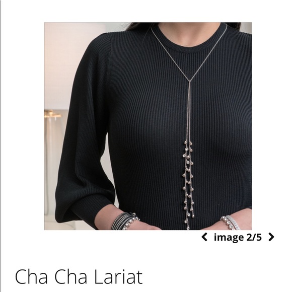 Touchstone Crystals “Cha Cha Lariat” Necklace NWT - Picture 2 of 8
